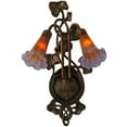 thumbnail image 2 of Meyda 11"W Amber/Purple Pond Lily 2 LT Wall Sconce, 2 of 2
