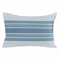 thumbnail image 2 of Blue Ombre Stripe Standard Size Pillow Cover, Pillowcase Protectors with Zipper, Breathable Decorative Throw Pillow Case Cover, Farmhouse Striped Gradient Pillow Shams for Couch Sofa 20x26Inch, 2 of 8