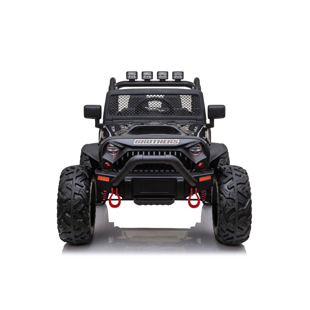 24V JEEP Double Drive Children Ride- on Car With 200W*2 12V9AH*2 Battery,Parent Remote Control ,Electron assisted steering wheel Foot Pedal Led lights,music board with USB/bluetooth/MP3/music/ volum