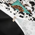 thumbnail image 4 of meiyoeat Western Leopard Monogram P Twin Duvet Cover For Boys,Cow Print Initial Art Twin Bedding,Black Reversible,2pcs,1 Duvet Cover and 1 Pillowcase, 4 of 6