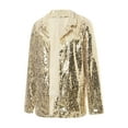 thumbnail image 3 of hirigin Womens Shiny Sequin Jacket Open Front Sparkly Glitter Disco Blazer Long Sleeve Party Evening Cardigan Coat, 3 of 9