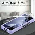 thumbnail image 2 of ELEHOLD Case for Samsung Galaxy Z Fold 7, 360° Ring Stand Shockproof Rigid Plastic Phone Case with Screen Protector,Purple, 2 of 11