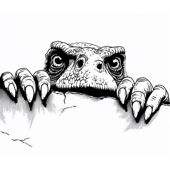 Peeking Dino Car Sticker. Adorable Dinosaur Vinyl Decal for Car Windows, Bumper, Laptop, Tablet, and More. Waterproof, Durable, and Fade Resistant. Fun Jurassic Themed Auto Decoration.