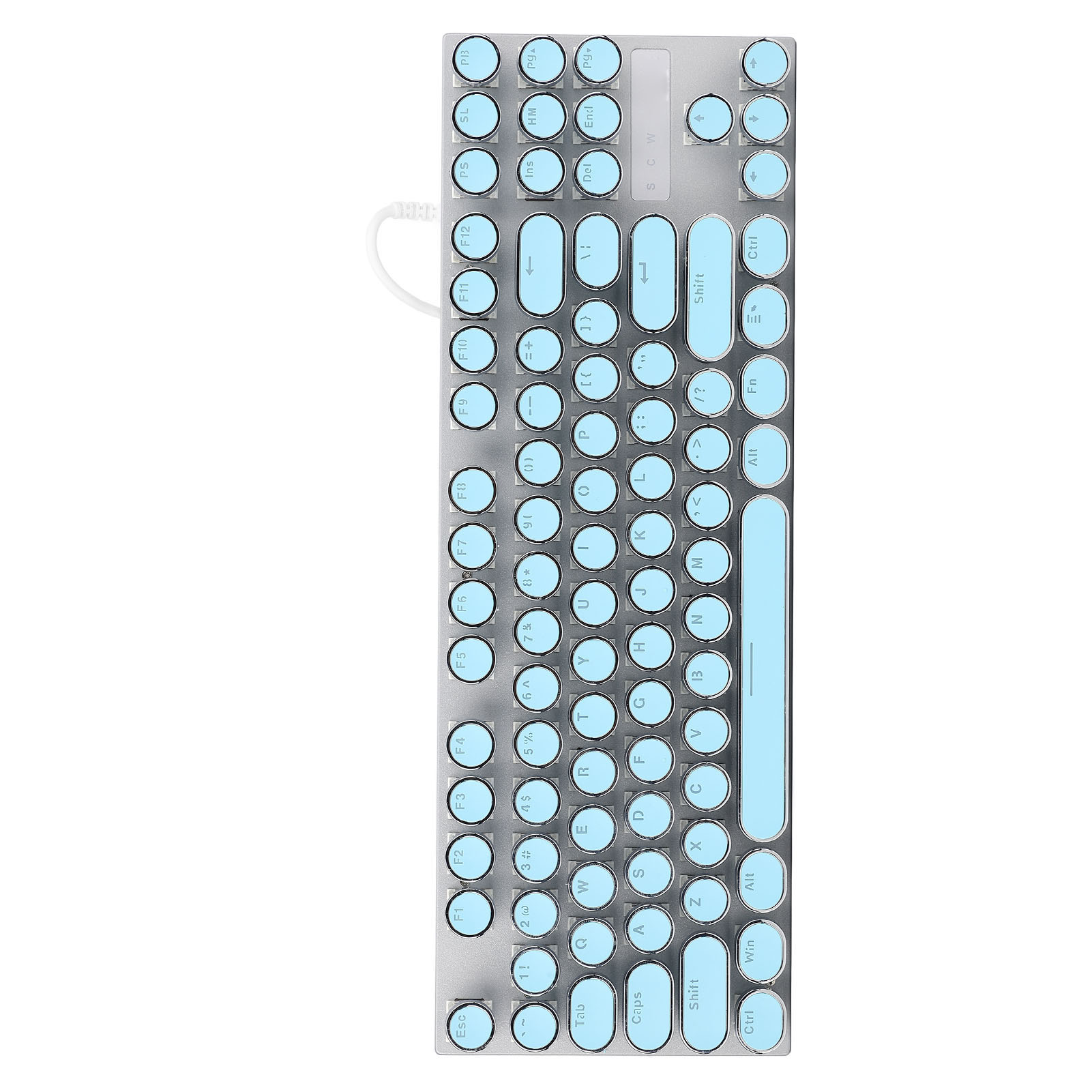 87 Keys Mechanical Keyboard, USB Wired Gaming Keyboard, Blue Switch RGB