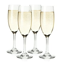 True Cuvee Champagne Flutes, Champagne Glasses for Home Bar, 7 oz, Set of 4