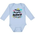 thumbnail image 3 of Inktastic Happy Birthday, Daddy I Love You Boys or Girls Long Sleeve Baby Bodysuit, 3 of 5