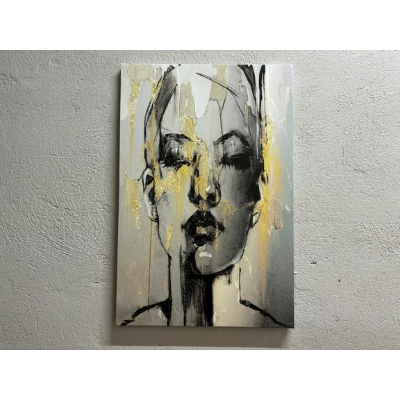 Abstract Woman Face, Canvas Print, Canvas, Printed Canvas Canvas, Trendy Canvas Gift, Woman Face Canvas Art, Woman Portrait Canvas, Canvas Wall Decor - Rolled Canvas
