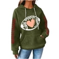 thumbnail image 3 of Camisas de Manga Larga Casual de las Mujeres Impresión No Estructurada Bolsillo Sudadera con Capucha para la Moda de Verano de Primavera, 3 of 5