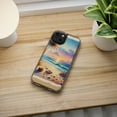 thumbnail image 5 of DistinctInk Clear Hybrid Case for Apple iPhone 12 Mini (5.4" Screen) - Seaside Serenity: Peaceful Sunset Beach - Slim Profile Design, 5 of 8