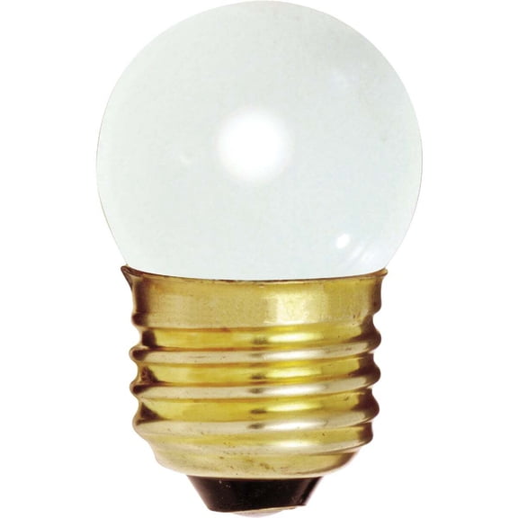 Satco S3795 - 7.5 watt S11 Incandescent; Gloss White; 2500 average rated hours; 20 lumens; Medium base; 120 volts