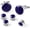 6pcs Blue Silver, variant on Men's Cufflinks & Tuxedo Studs Set - 316L Stainless Steel Formal Wedding Jewelry, Groomsmen Gift Set with Gift Box