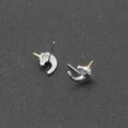 thumbnail image 3 of Unicorn Stud Earrings for Women Sterling Silver CZ Ginger Lyne Collection, 3 of 3