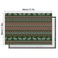 thumbnail image 6 of Red and Green Christmas Reindeer Pattern Summer Placemats Table Placemats Set Of 4-Linen Kitchen Washable Placemats Table Mats 11.8"x17.7" Non-Slip Heat Resistant, 6 of 6