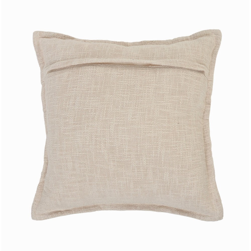Ox Bay Bennett Set of 2 Beige 20" x 20" Cotton Adult Decorative Feather Filled Pillow Set