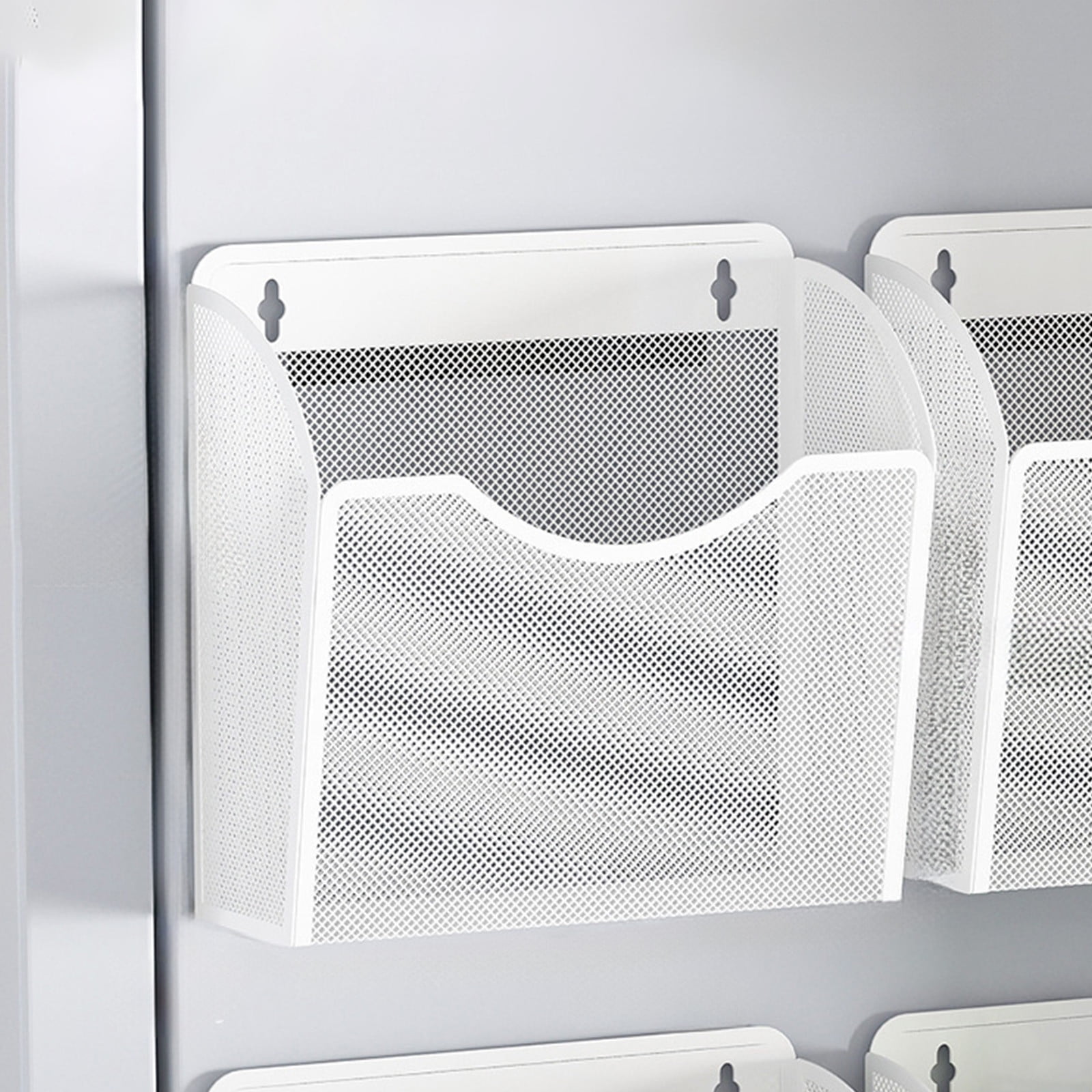 Bxaolu Magnetic Spice Rack for Refrigerator, Moveable Magnetic Shelves for Side, 1 Pack Metal Strong Magnetic Fridge Shelf for Kitchen (White)
