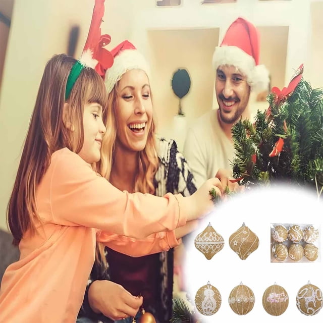 Ganfancp Decoraciones de Navidad Bola de Navidad Paquete de Regalo Combinación Árbol de Navidad Colgante Bola de Navidad Set Ofertas y Liquidaciones 6X Bolas Decorativas