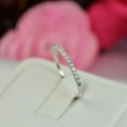 thumbnail image 5 of 0.18ct Half Eternity Wedding Band Stack Promise Ring Diamond Simulated 925 Sterling Silver Anniversary Ring SKU:00200, 5 of 5
