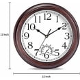 thumbnail image 6 of 12 Inch Outdoor Wall Clock with Thermometers, Vintage Silent Wall Clocks Battery Operated, Retro Non-Ticking Clock Decorative for Living Room, Patio, Kitchen, Office, Bathroom, Bedroom(Bronze), 6 of 8