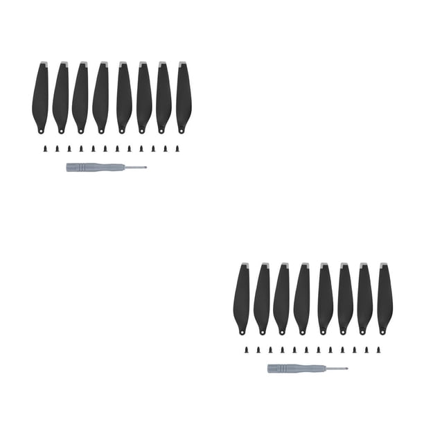 Methold 8 Uds Wing Airscrew Paddle Dual Airfoils portátil fácil de instalar y desmontar Airfoil llevar fácilmente minimalista punta plateada Punta plateada 2piezas