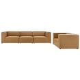 thumbnail image 3 of Modway Mingle Vegan Leather Sofa and Armchair Set in Tan, 3 of 10