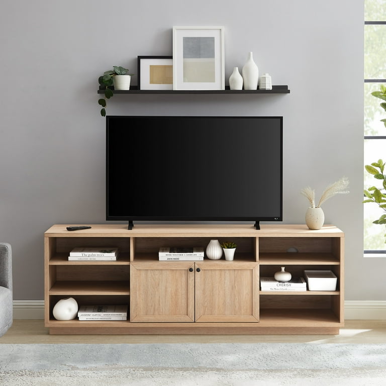 Walker Edison 70 Classic Modern TV Stand for TVs up 75 Coastal Oak