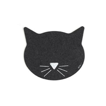 - ORE Pet Recycled Rubber Cat Face Placemat