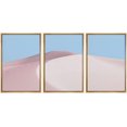 thumbnail image 3 of PixonSign Framed Wall Art Print Set Pink Desert Dune Nature Wilderness Photography Realism Southwest Scenic Relax/Calm Multicolor Pastel for Living Room, Bedroom, Office - 16"x24"x3 Natural, 3 of 5