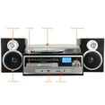 thumbnail image 6 of Trexonic 3-Speed Turntable With CD Player, FM Radio, Bluetooth, USB/SD Recording and Wired Shelf Speakers, 6 of 7