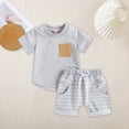 thumbnail image 2 of Toddler Boys Outfit Sets Toddler Baby Clothes for 2t 3t Boys Cute Summer Short Sleeve T-Shirt Tops Shorts Clothes Sets Baby Boy Outfits ,Grey, 2 of 6