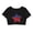 Black, variant on Short Sleeve Shirt Women Independence Day Casual Crop Print Short Sleeve Top T Shirt Work Shirts Women Summer Shirt Black Large