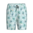 thumbnail image 4 of Wukai Sea Turtle Men’s Short Pajama Pants With Pockets Soft Sleep Pj Shorts for Men-, 4 of 6