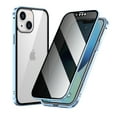 thumbnail image 6 of Privacy Magnetic Case Compatible with iPhone 13 Pro Max Double Sided Tempered Glass Metal Bumper Full Protective Case-Green, 6 of 6