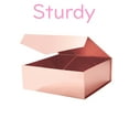 thumbnail image 7 of JINMING Gift Box with Lid, Bridesmaid Box for Gift Packaging, 9x9x3.4 inche, Rose Gold, 7 of 7