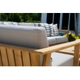 thumbnail image 3 of Laguna 4-Piece Eucalyptus Wood Outdoor Patio Conversation Sofa Set w/Three-Seat Sofa, Two Armchairs and Coffee Table, 3 of 6