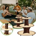 thumbnail image 3 of Ltdhehe Solid Wood Patterned Cake Display Rack Layer Dessert Table Bracket Baby Birthday Party+wedding Decoration Rack | No Installation Buckle Design Food Grade Material, 3 of 6