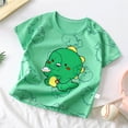 thumbnail image 2 of Zwiiyzr Toddler Baby Girls Boys Summer Clothes Cotton Cute Short Sleeves Crewneck Tops 6M - 6T Green, 2 of 4