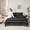 Black, variant on Manfei Retro Geometric Twin Bedding Sets 7pcs,Modern Geometric Stripes Bedding Comforter Set 7pcs,Black White Sheet Sets,Microfiber Room Decoration Reversible