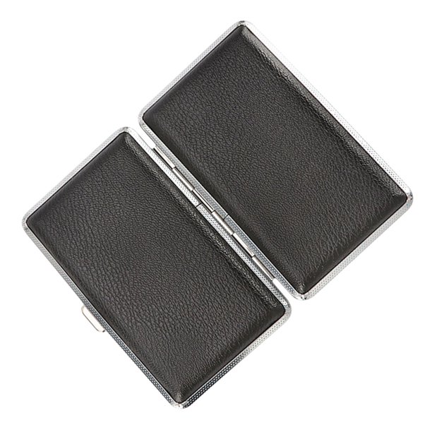 unbranded Estuche Metálico Negro Para Cigarrillos Con Fácil Y Protección Para Transporte Cómodo