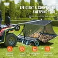 thumbnail image 2 of 42 Inch Lawn Sweeper Tow Behind, 12 cu ft Grass Collector, Heavy Duty Leaf Sweeper for ATV UTV Tractor, Adjustable Height Debris Collector with Dump Rope, 2 of 7