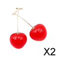 thumbnail image 1 of 2x Pendientes de Cereza Pendientes Colgantes Pendientes de Mujer Pendientes de Acrílico, Pendientes Colgantes de Declaración Simple, Pendientes Colgan 2 piezas, 1 of 8
