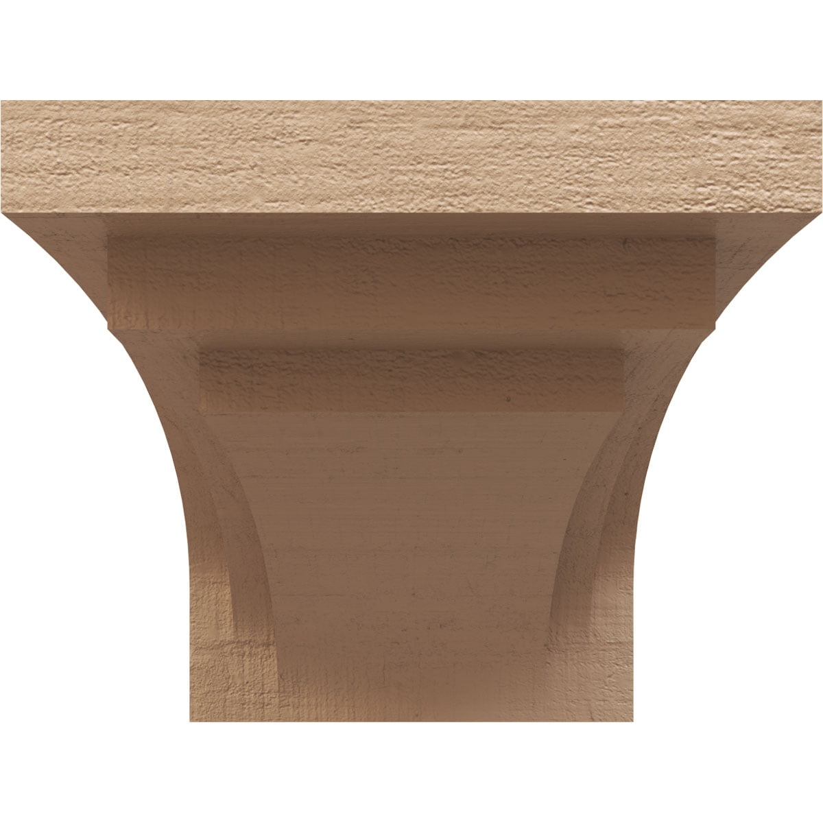 10"W x 20"D x 10"H Wide Rockford Rough Cedar Woodgrain TimberThane Corbel, Primed Tan
