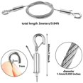 thumbnail image 2 of Adjustable Picture Hanging Wire 4PCS Mirror Frame Kit - Heavy Duty Stainless Steel Wire Rope 3 Meter x 1.5MM, 2 of 6