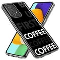 thumbnail image 2 of MUNDAZE Samsung Galaxy A31 Shockproof Clear Hybrid Protective Phone Case Black Clear Funny Text Quote But First Coffee Cover, 2 of 5