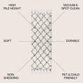 thumbnail image 2 of JONATHAN Y MERCER SHAG 2 x 8 Runner Rug, Mercer Plush Tassel Moroccan Geometric Trellis - Ivory/Gray, MCR101B-28, 2 of 3