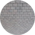 thumbnail image 1 of Ahgly Company Indoor Round Patterned Silver Gray Novelty Area Rugs, 4' Round, 1 of 6
