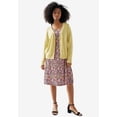 thumbnail image 5 of ellos Women's Plus Size Boxy Cardigan - 30/32, Raspberry Sorbet, 5 of 6