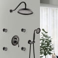 thumbnail image 2 of DUOSONG Single-Handle 4-Spray Patterns Bathroom Rain Shower Faucet With Body Jet Handshower In Matte Black (Valve Included) Matte Black brass Bath & Faucets Freestanding Tub Faucets, 2 of 17