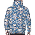 thumbnail image 7 of Cauagu white Skull daisy in water for Men's Pullover Hooded Sweatshirt Athletic Casual Hoodie Aautumn Hoodie Sweatshirt for Men Pullover Casual Hooded Sweatshirt-X-Large, 7 of 7