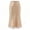 Champagne, variant on Women's Elegant Satin Midi Skirt, Silk-like Lace Trim A-Line Slip Skirt, Slim Fit High Waist Tea Length Satin Skirt with Lace Hem