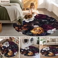 thumbnail image 5 of Round Rugs 4Ft, Seasonal Botanical Blooms Round Area Rug Washable Indoor Throw Carpet, Vintage Floral Spring Soft Non Slip Circle Rug for Kitchen Nursery Room Home Decor Aesthetic, 5 of 8